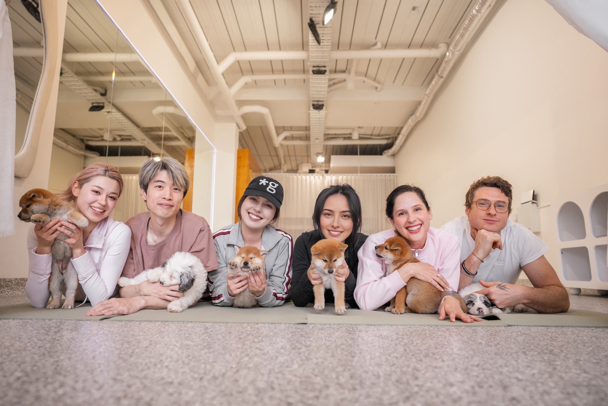 HugsandPaws team with puppies